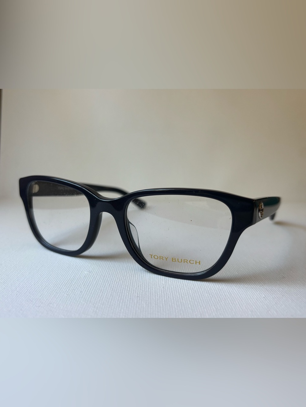Tory Burch Black Rectangular Acetate Glasses